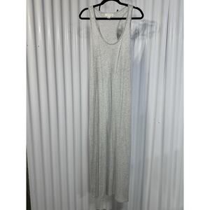 Treasure & Bond Women's S Gray Jersey Knit Pullover Long Maxi Sleeveless Dress